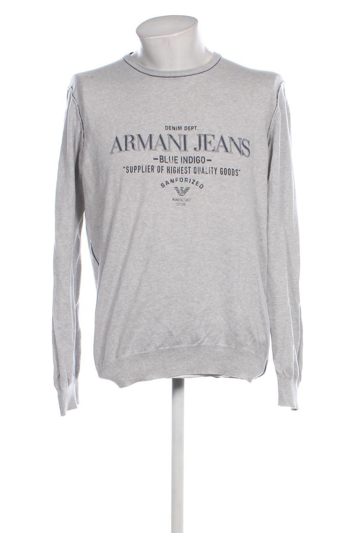 Мъжки пуловер Armani Jeans, Размер XXL, Цвят Сив, Цена 117,80 лв.