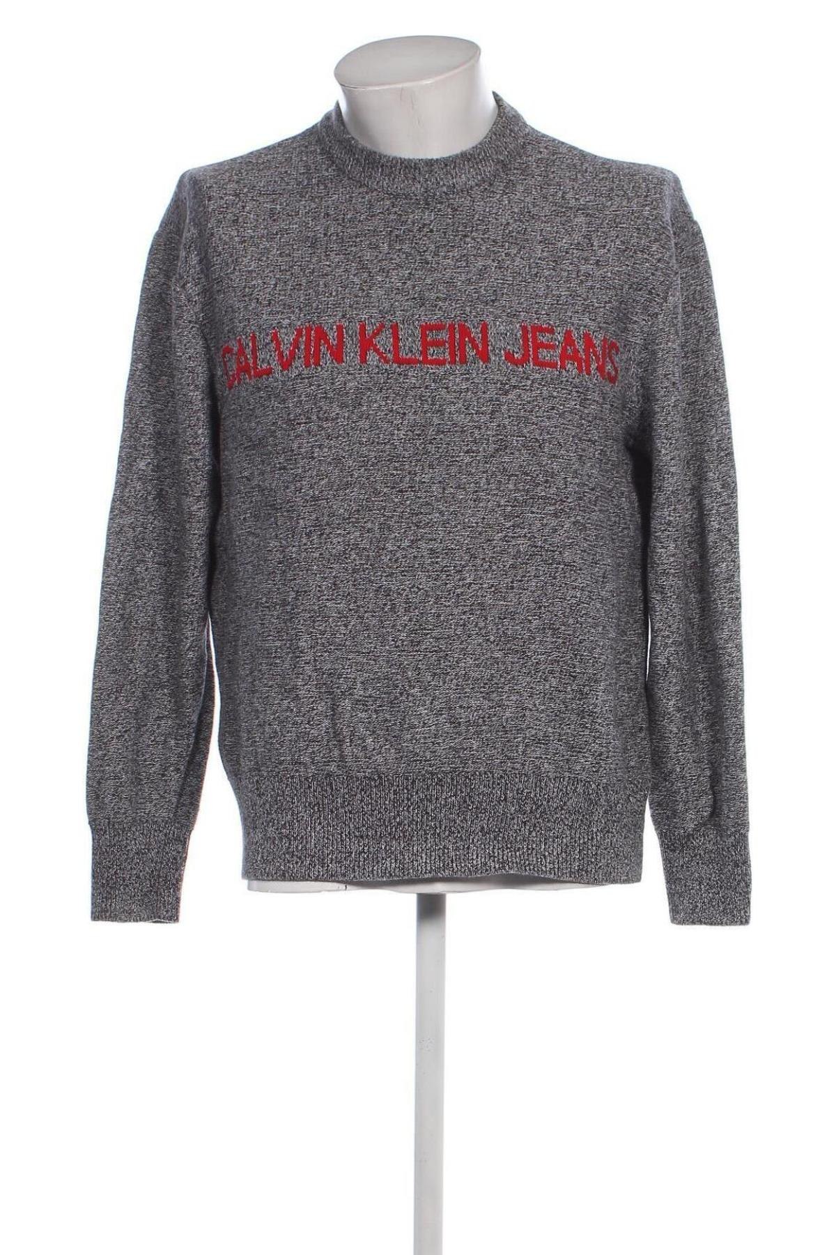 Pulover de bărbați Calvin Klein Jeans, Mărime L, Culoare Gri, Preț 134,99 Lei