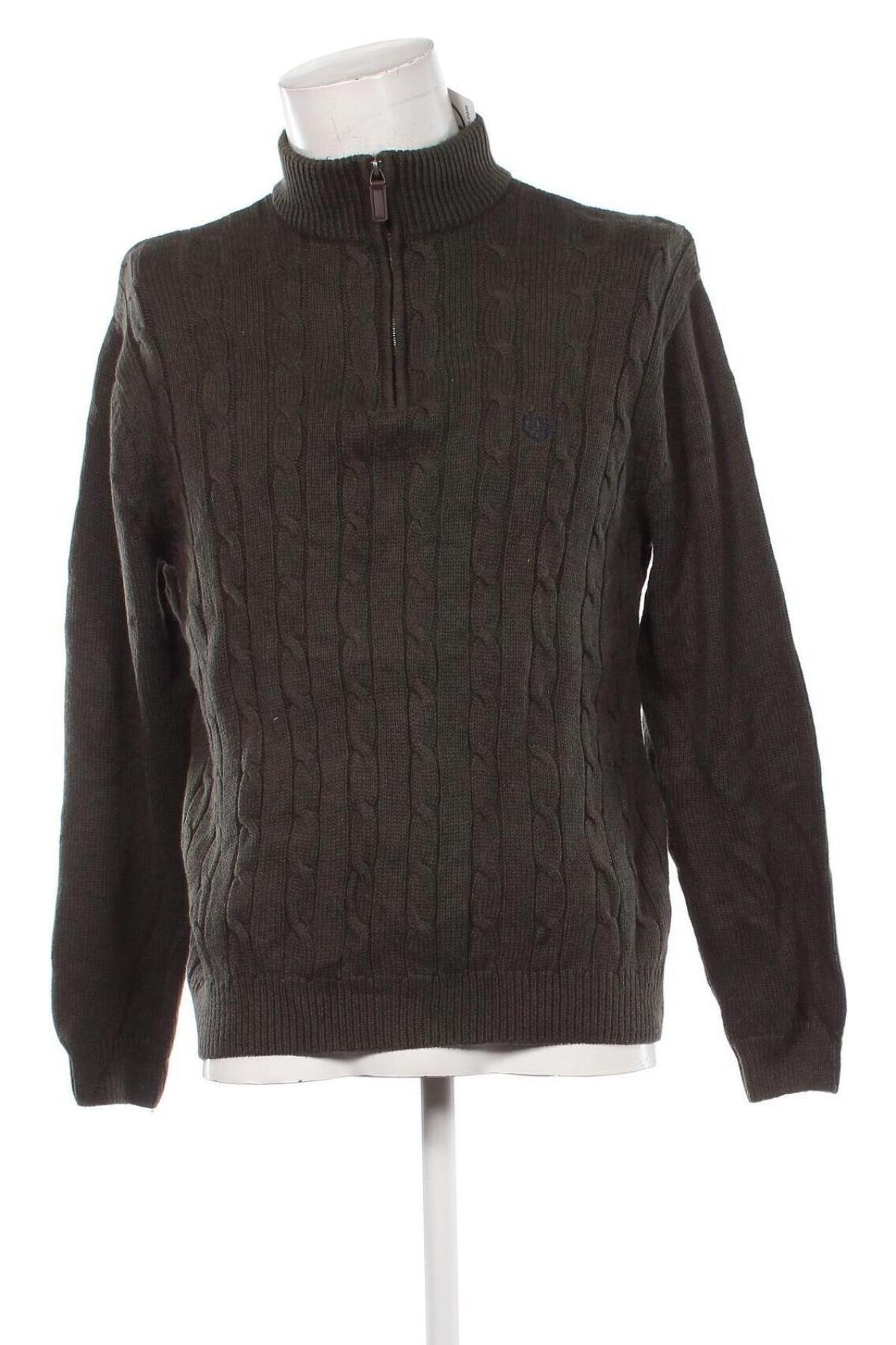 Męski sweter Chaps, Rozmiar M, Kolor Zielony, Cena 47,99 zł