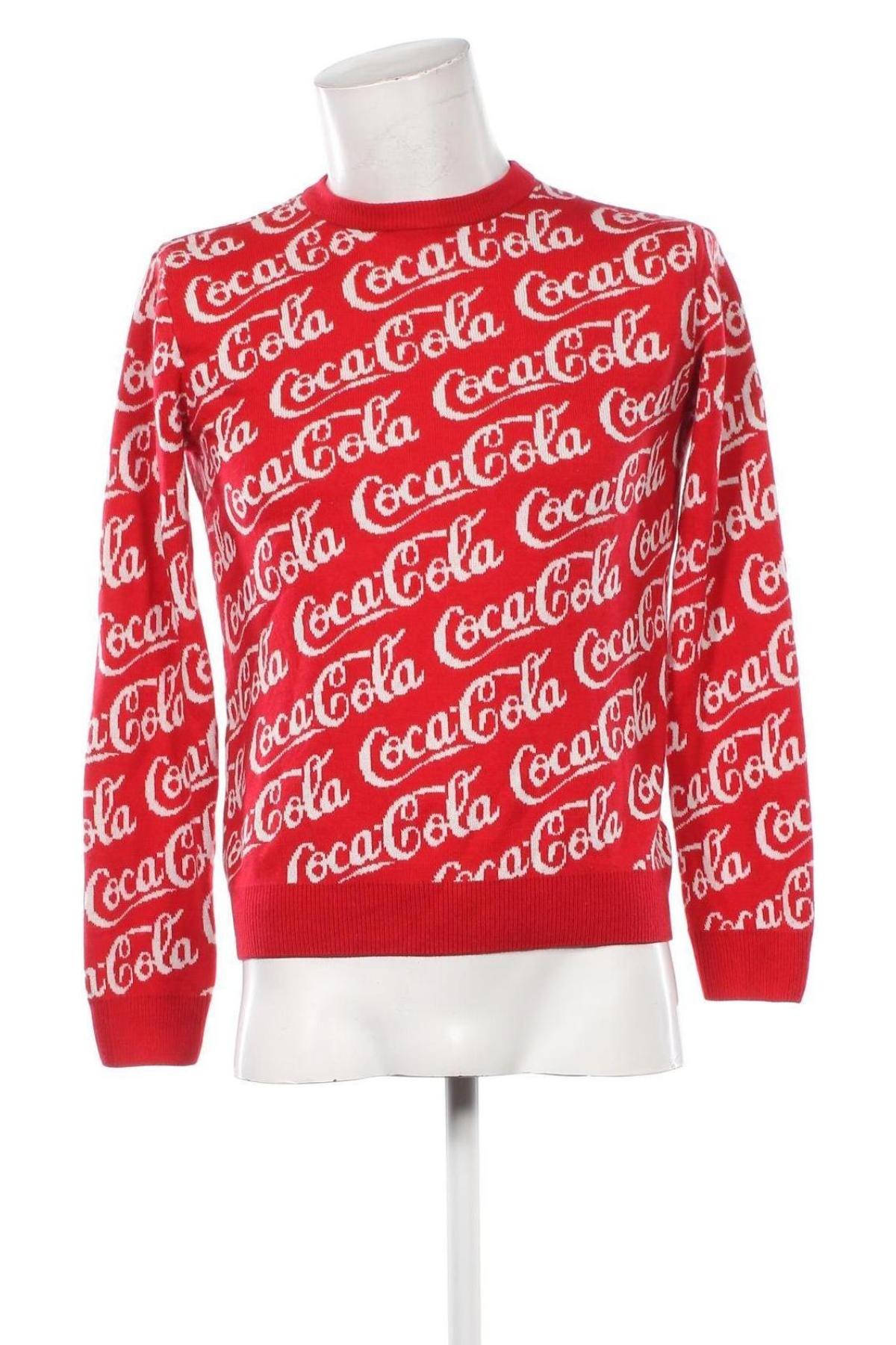 Męski sweter Coca Cola, Rozmiar M, Kolor Czerwony, Cena 69,99 zł