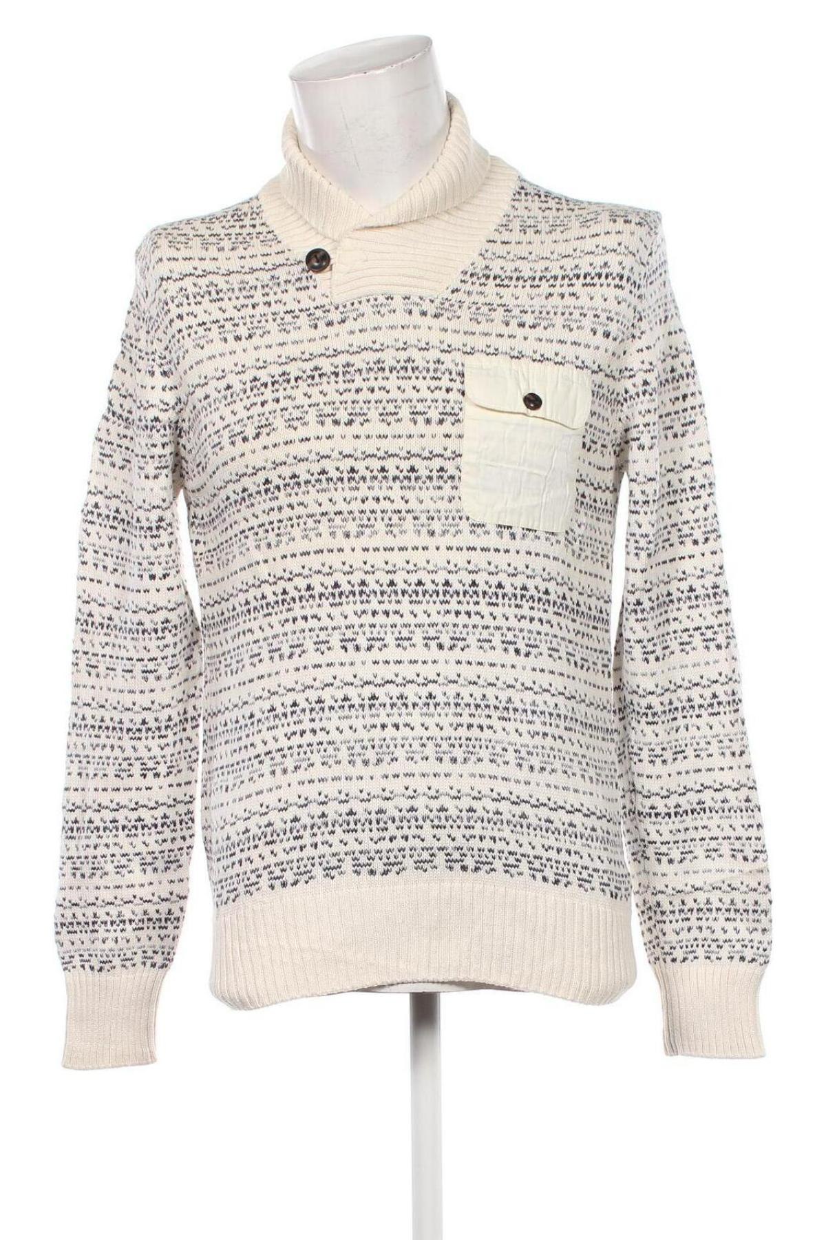 Herrenpullover H&M L.O.G.G., Größe M, Farbe Weiß, Preis 24,99 €