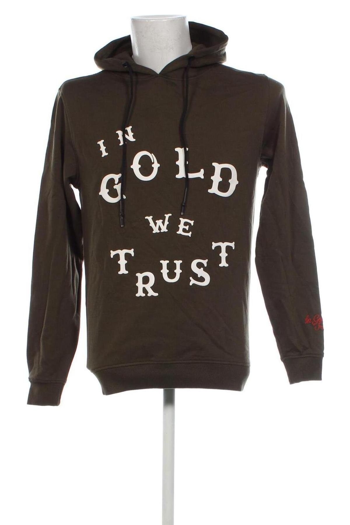 Herren Sweatshirt In God We Trust, Größe XS, Farbe Grün, Preis 46,99 €