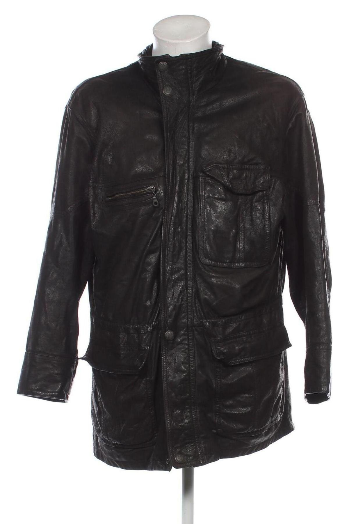 Herren Lederjacke, Größe XL, Farbe Schwarz, Preis 33,99 €