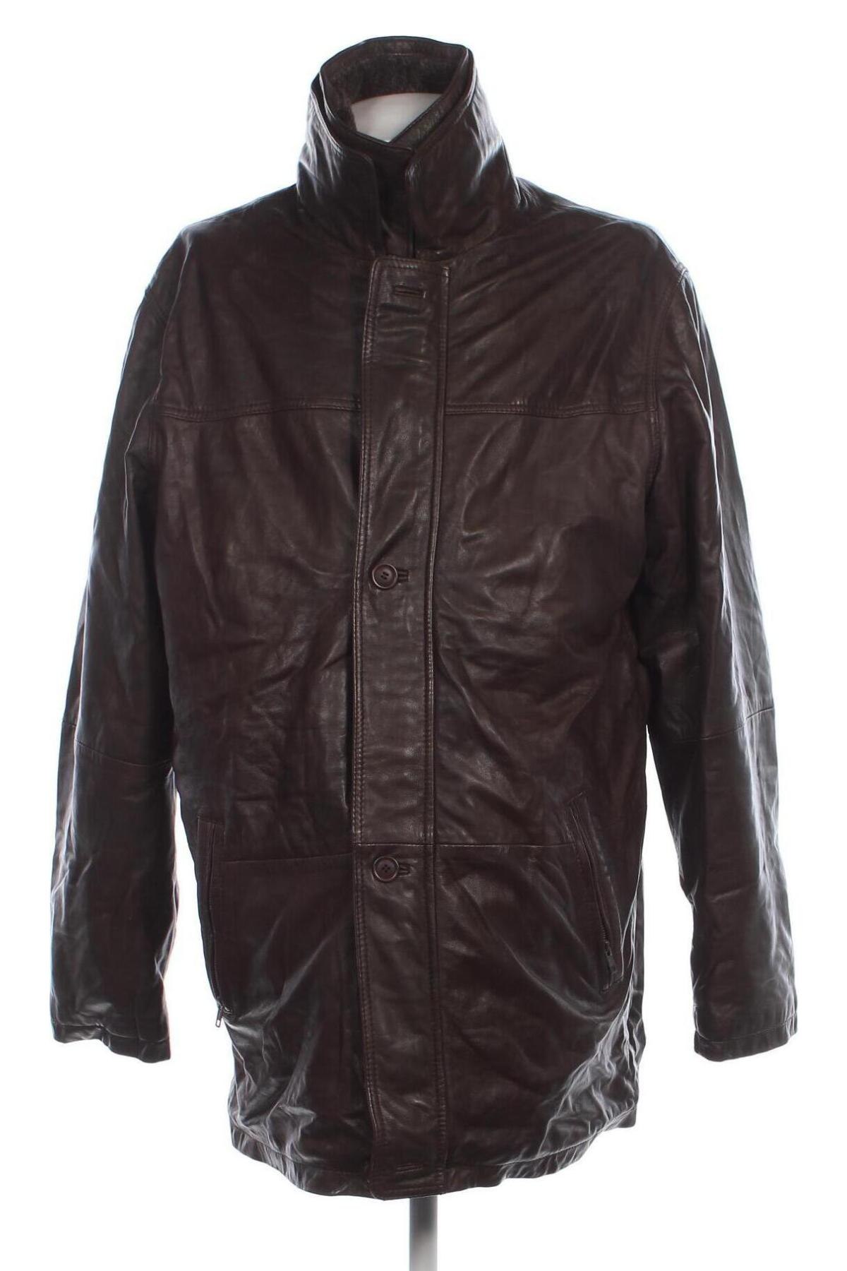 Herren Lederjacke, Größe XXL, Farbe Braun, Preis 33,99 €