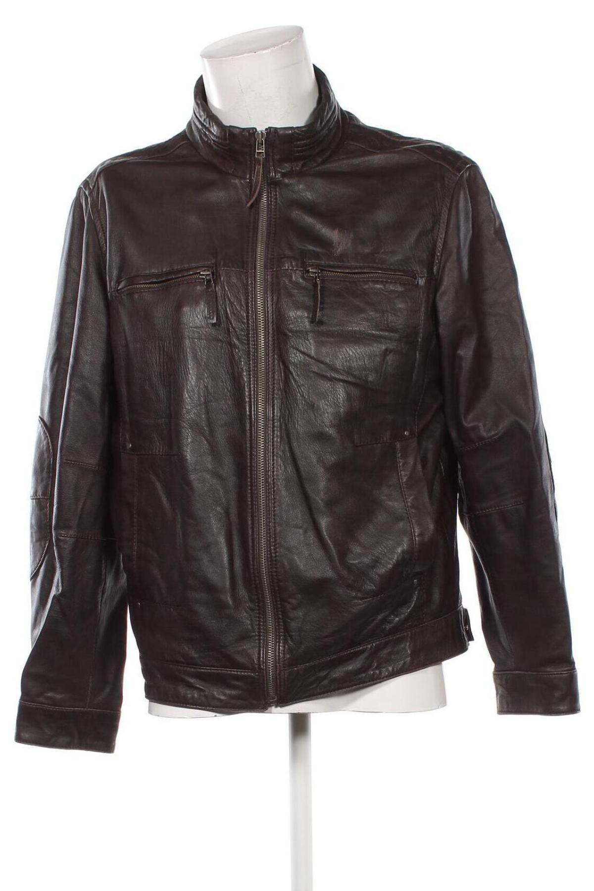 Herren Lederjacke Theo, Größe L, Farbe Braun, Preis 37,99 €