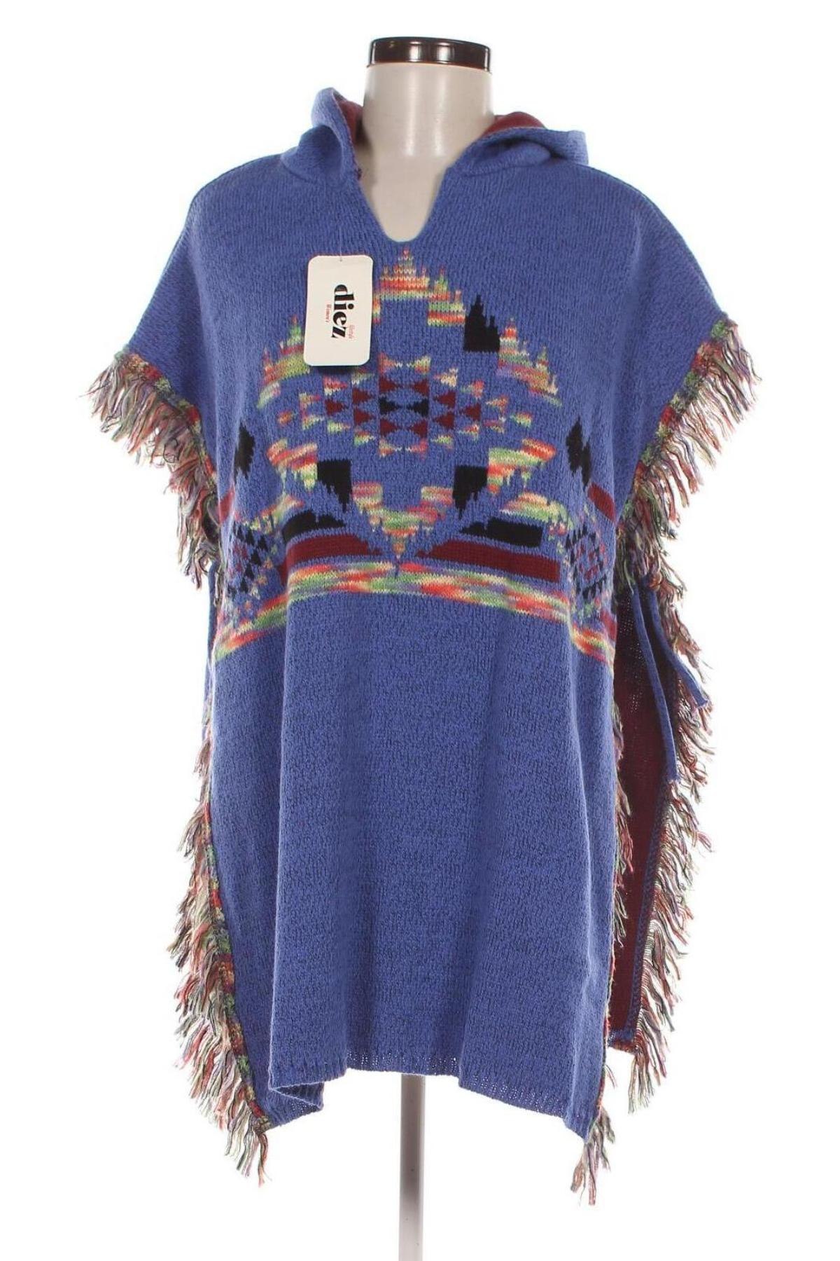 Poncho, Größe M, Farbe Blau, Preis € 15,99