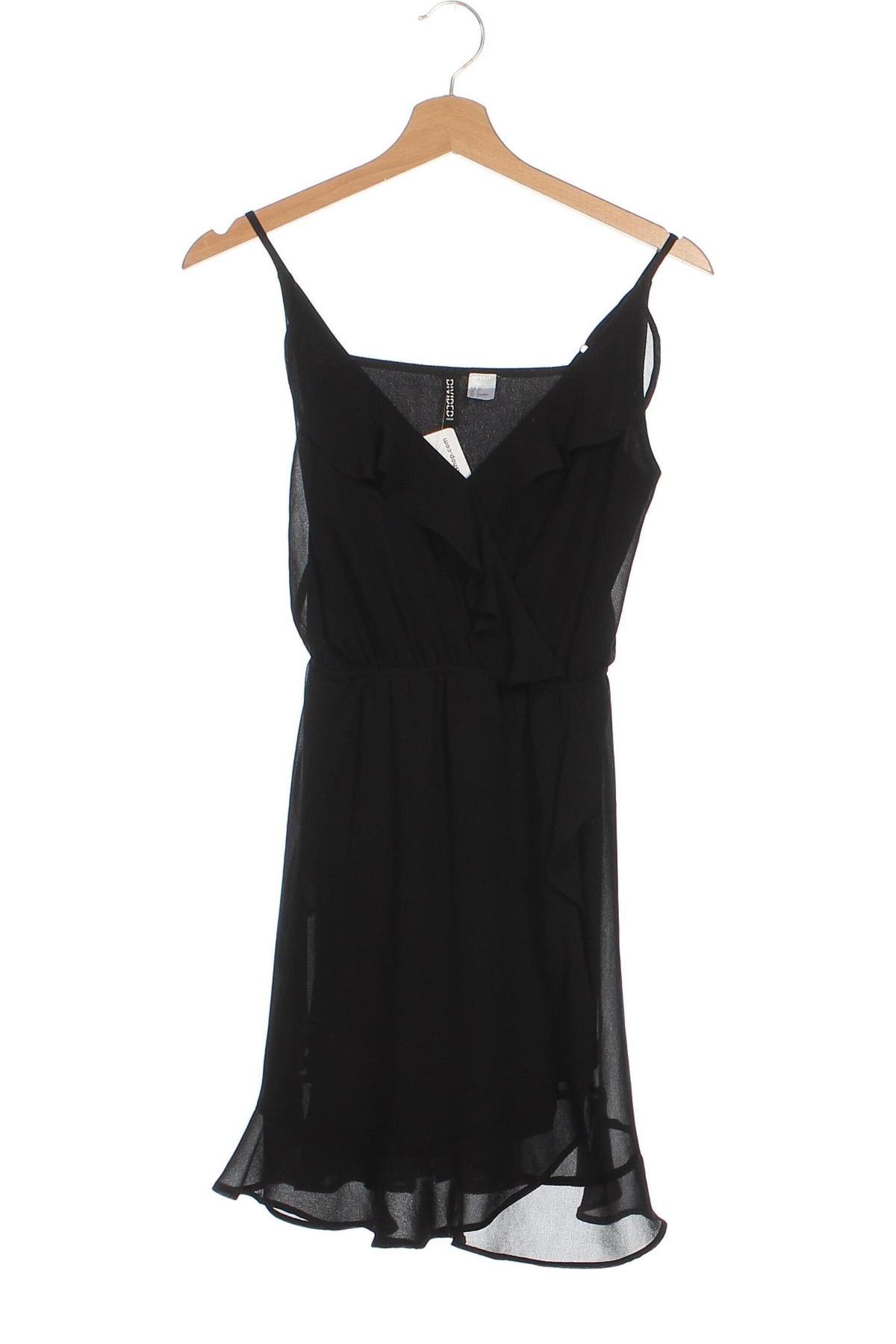 Kleid H&M Divided, Größe XS, Farbe Schwarz, Preis 10,99 €