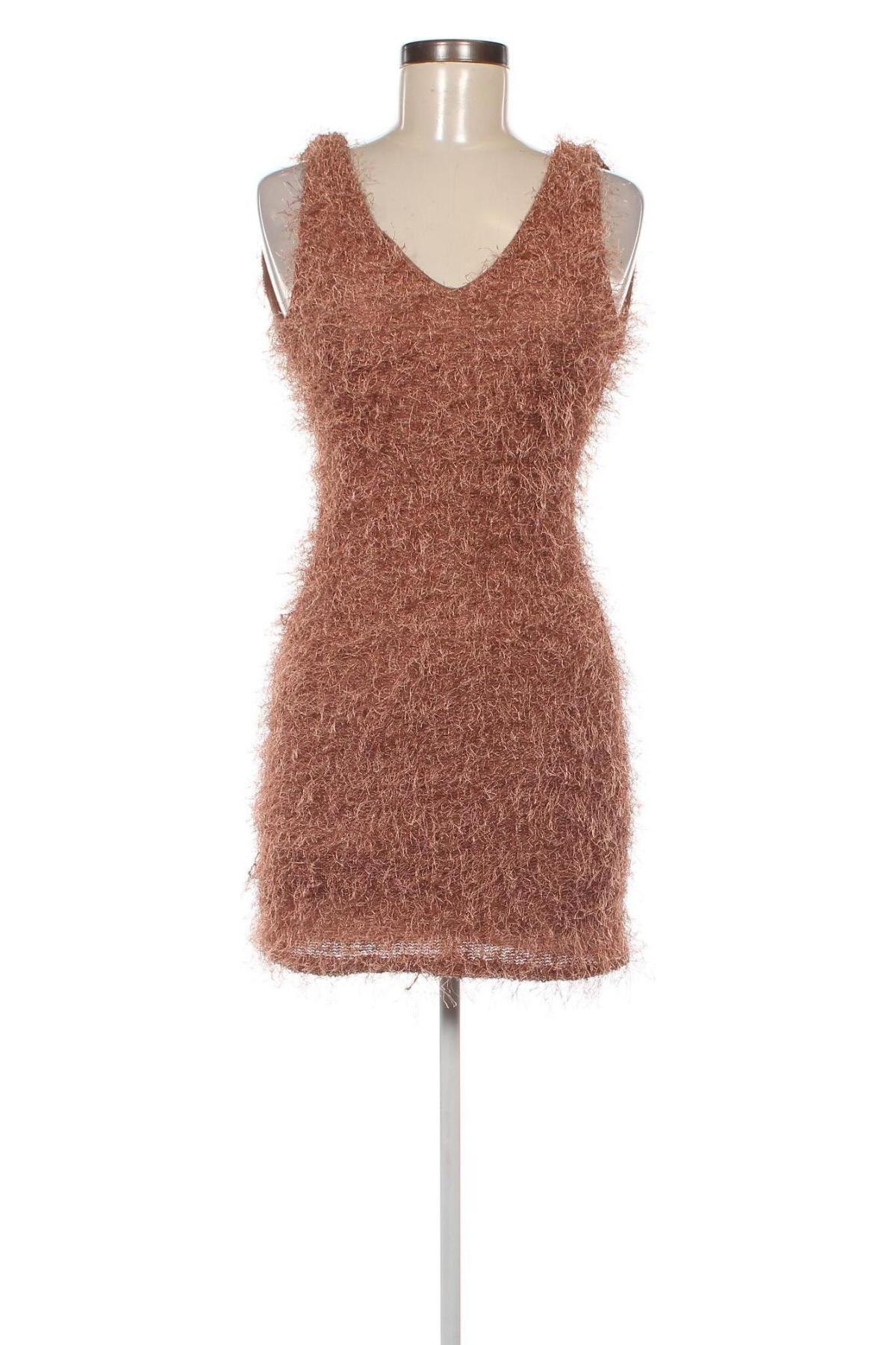 Kleid Los Angeles Apparel, Größe S, Farbe Beige, Preis 20,99 €