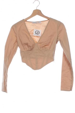 Bluzka damska Bershka, Rozmiar XS, Kolor Beżowy, Cena 34,99 zł