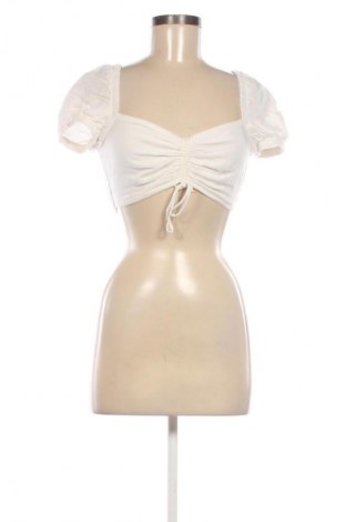 Damen Shirt Bershka, Größe S, Farbe Weiß, Preis 9,72 €