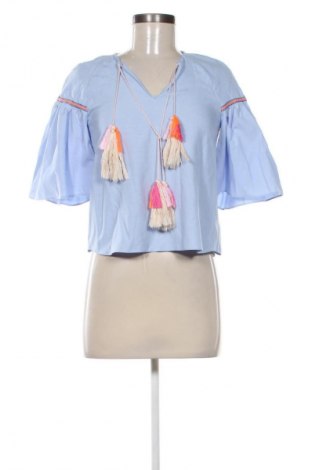 Дамска блуза Zara, Размер XS, Цвят Син, Цена 20,14 лв.