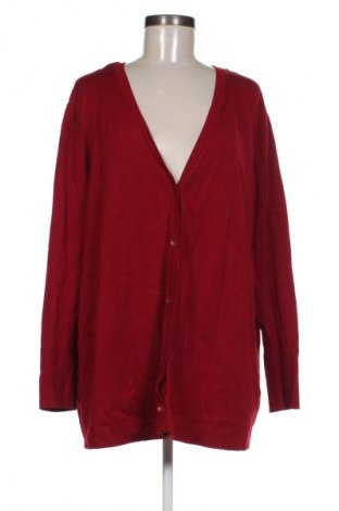 Damen Strickjacke Selection By Ulla Popken, Größe 3XL, Farbe Rot, Preis € 21,00