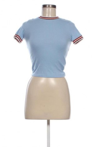 Damski T-shirt Bershka, Rozmiar XS, Kolor Niebieski, Cena 45,99 zł