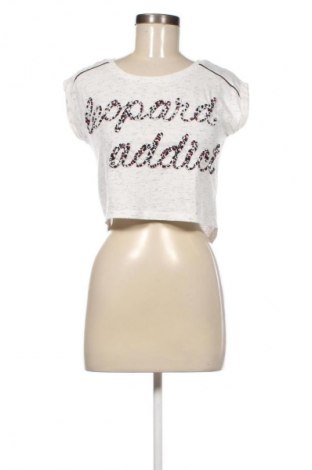 Γυναικείο t-shirt Bershka, Μέγεθος M, Χρώμα Λευκό, Τιμή 9,99 €
