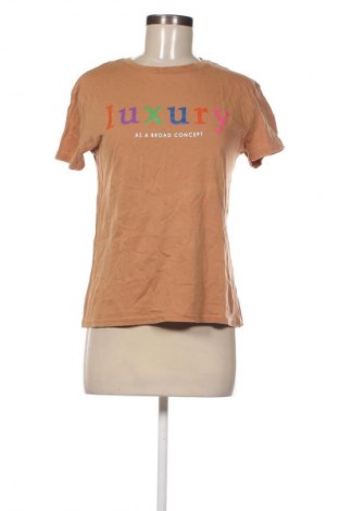 Damski T-shirt Bershka, Rozmiar M, Kolor Brązowy, Cena 50,99 zł