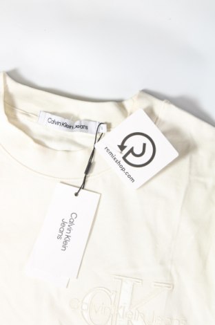 Damen T-Shirt Calvin Klein Jeans, Größe S, Farbe Ecru, Preis 52,99 €