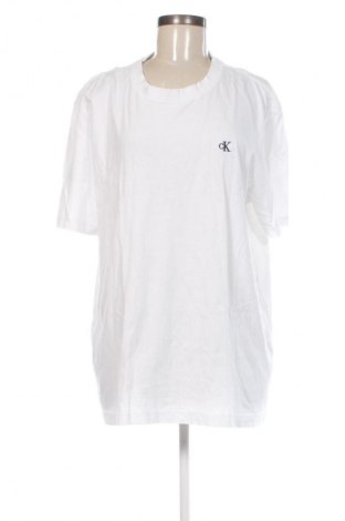 Γυναικείο t-shirt Calvin Klein Jeans, Μέγεθος XXL, Χρώμα Λευκό, Τιμή 31,99 €