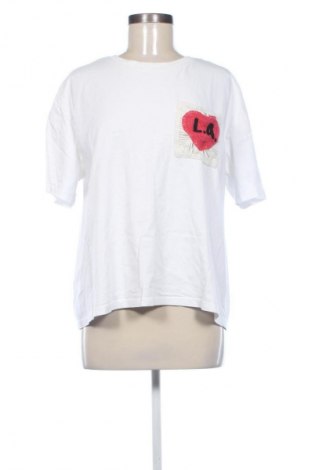 Damski T-shirt Zara, Rozmiar XL, Kolor Biały, Cena 42,99 zł