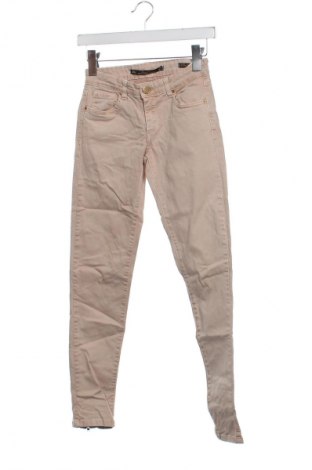 Дамски дънки Zara, Размер XS, Цвят Бежов, Цена 11,99 лв.