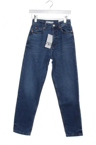 Blugi de femei Zara, Mărime XS, Culoare Albastru, Preț 164,63 Lei