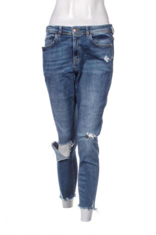 Damskie jeansy Zara, Rozmiar L, Kolor Niebieski, Cena 40,99 zł