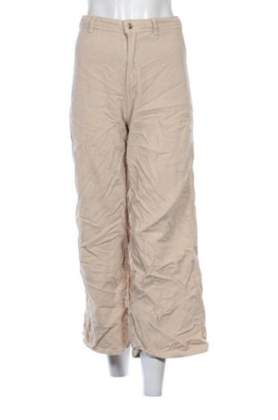 Damskie sztruksy Bershka, Rozmiar S, Kolor Beżowy, Cena 21,99 zł