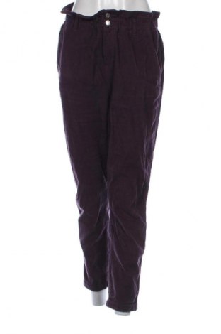 Pantaloni de velvet de femei Terranova, Mărime L, Culoare Mov, Preț 76,32 Lei