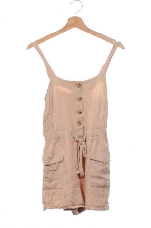 Дамски къс гащеризон Amisu, Размер XS, Цвят Бежов, Цена 25,68 лв.