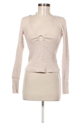 Damenpullover Bershka, Größe L, Farbe Beige, Preis 12,00 €