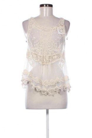 Γυναικείο τοπ Unbranded, Μέγεθος S, Χρώμα Εκρού, Τιμή 11,99 €