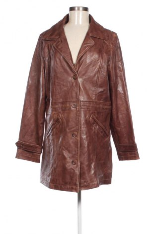 Δερμάτινο γυναικείο παλτό TCM, Μέγεθος XL, Χρώμα Καφέ, Τιμή 110,02 €