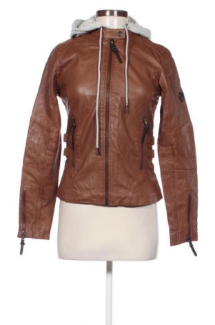 Γυναικείο δερμάτινο μπουφάν Alpenblitz, Μέγεθος XXS, Χρώμα Καφέ, Τιμή 77,99 €