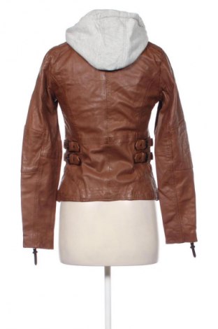 Γυναικείο δερμάτινο μπουφάν Alpenblitz, Μέγεθος XXS, Χρώμα Καφέ, Τιμή 77,99 €