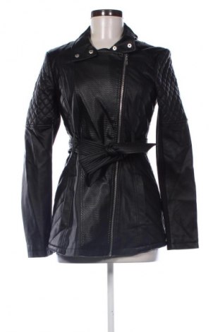 Дамско кожено яке Guess, Размер S, Цвят Черен, Цена 97,75 лв.