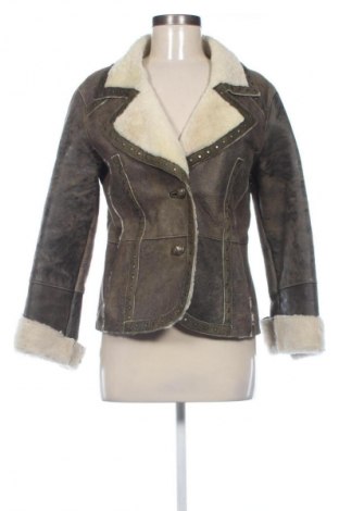 Damska kurtka skórzana Heine, Rozmiar S, Kolor Zielony, Cena 298,85 zł