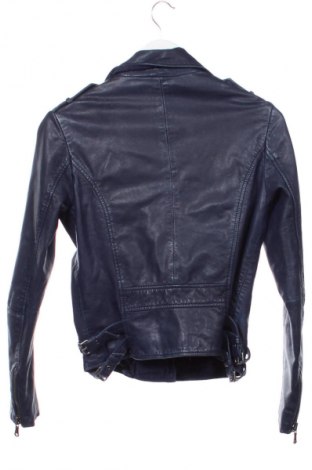Дамско кожено яке Hilfiger Denim, Размер XS, Цвят Син, Цена 249,99 лв.
