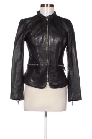 Дамско кожено яке Mango, Размер S, Цвят Черен, Цена 82,08 лв.