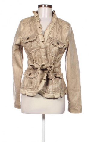 Дамско кожено яке Unbranded, Размер M, Цвят Бежов, Цена 58,00 лв.