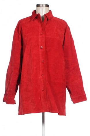 Дамско кожено яке Unbranded, Размер XL, Цвят Червен, Цена 97,75 лв.