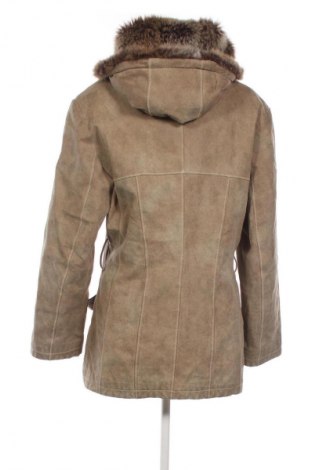 Дамско кожено яке Unbranded, Размер L, Цвят Бежов, Цена 184,30 лв.