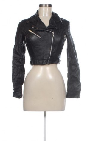 Geacă de piele pentru femei Unbranded, Mărime S, Culoare Negru, Preț 309,99 Lei