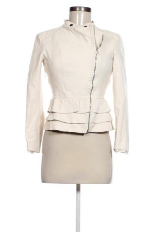 Дамско кожено яке Unbranded, Размер S, Цвят Екрю, Цена 58,00 лв.