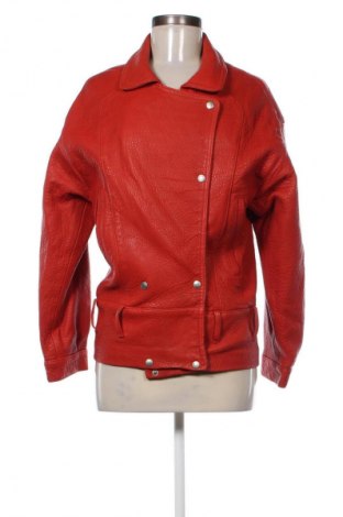 Дамско кожено яке Unbranded, Размер M, Цвят Червен, Цена 96,90 лв.