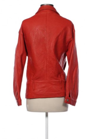 Дамско кожено яке Unbranded, Размер M, Цвят Червен, Цена 96,90 лв.