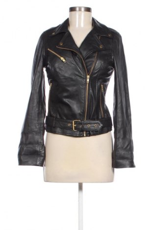 Дамско кожено яке Unbranded, Размер XS, Цвят Черен, Цена 97,75 лв.