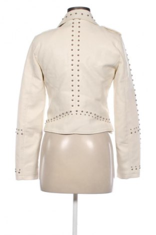 Damska kurtka skórzana Unbranded, Rozmiar M, Kolor ecru, Cena 188,39 zł