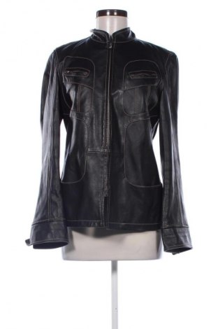 Дамско кожено яке Visconf, Размер M, Цвят Черен, Цена 156,94 лв.