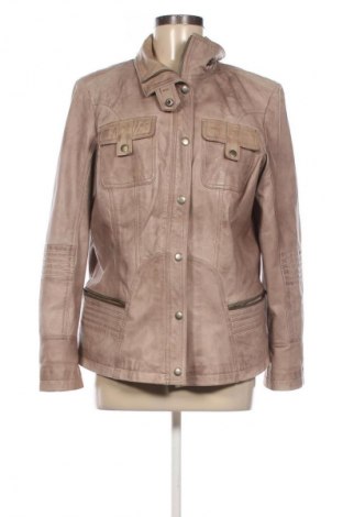 Дамско кожено яке Yessica, Размер XL, Цвят Бежов, Цена 99,99 лв.