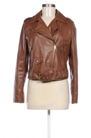Damska kurtka skórzana Zara, Rozmiar L, Kolor Brązowy, Cena 195,40 zł