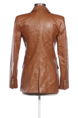 Geacă de piele pentru femei Zara, Mărime XS, Culoare Maro, Preț 107,89 Lei